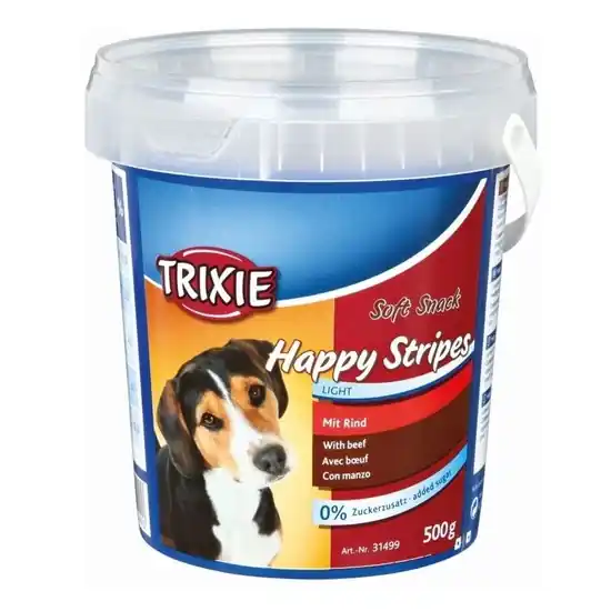 Szuper akció Soft Snack Happy Stripes Vödrös 500gr Jutalomfalat Kutyának - TRX31499