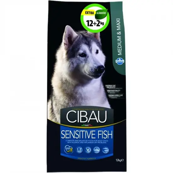 Cibau Sensitive Fish Medium/Maxi 12+2kg Gyors szállítás