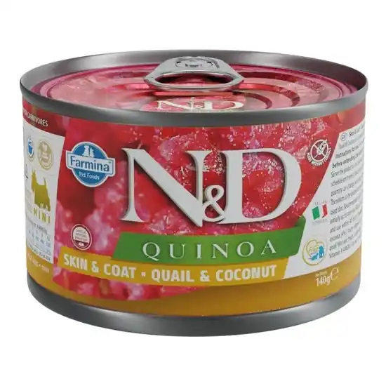 N&D Dog Quinoa konzerv fürj&kókusz adult mini 140g Kiárusítás