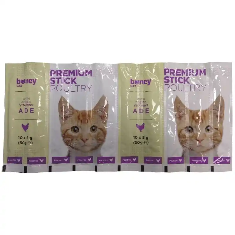 Biztonságos fizetés Boney Macska Jutalomfalat Premium Stick Baromfi 10x5g