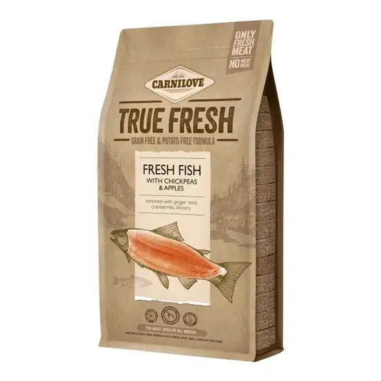 Biztonságos fizetés Carnilove True Fresh kutyatáp - Hal, csicseriborsó és alma 1,4kg