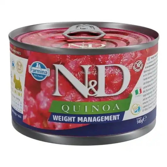 N&D Dog Quinoa konzerv Weight Management adult mini 140g Azonnali szállítás