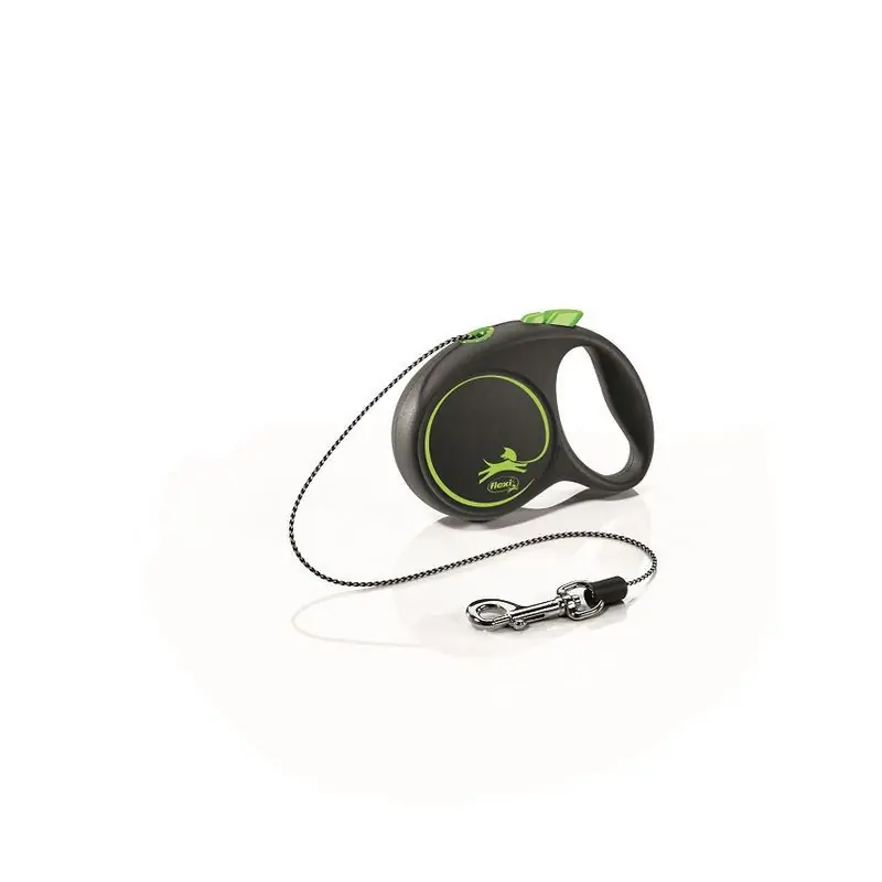 Expressz szállítás Flexi Black Design zsinóros automata póráz XS 3m 8kg-ig zöld