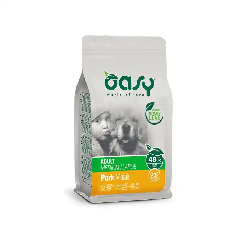 Akció Oasy Dog OAP Adult Medium/Large Pork 12kg