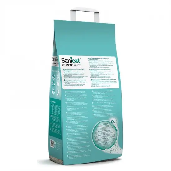Sanicat macskaalom Clumping White rose fehér csom. bentonit 8l Expressz szállítás