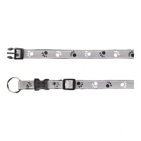 Bestseller Trixie Nyakörv Reflect Fényvisszaverő Tappancsos Szürke/Fekete Xs-S 22-35cm/15mm