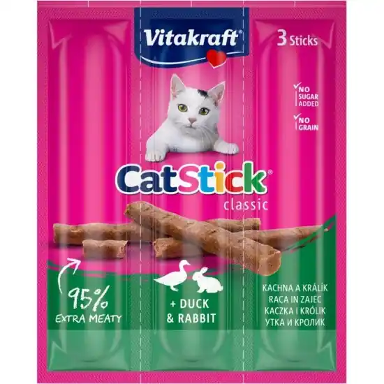 Vitakraft Cat Stick Jutalomfalat Mini Nyúl & Kacsa 3x6g Utolsó esély
