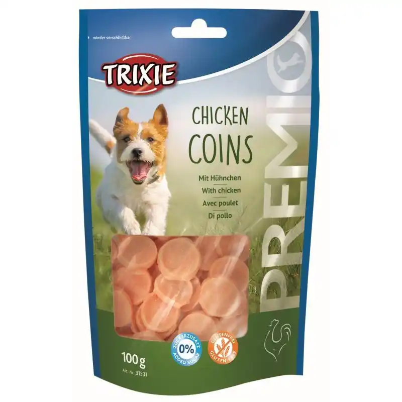 Alacsony ár Trixie Jutalomfalat Premio Csirke Érmék Light 100gr