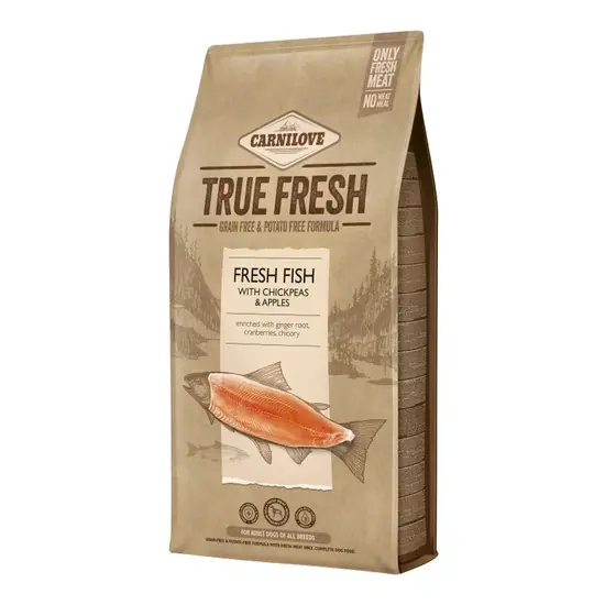 Vedd meg most Carnilove True Fresh kutyatáp - Hal, csicseriborsó és alma 11,4kg