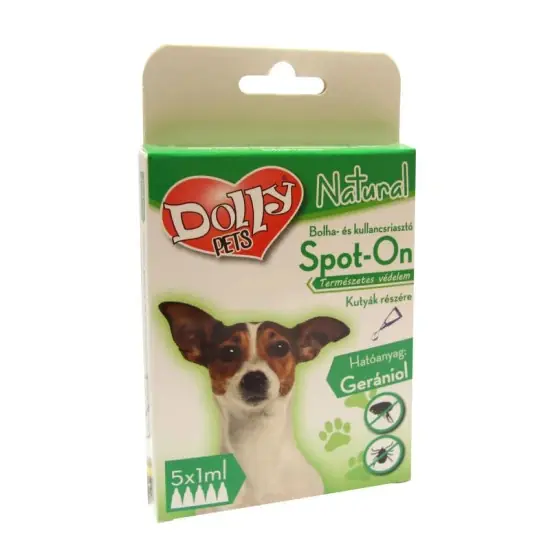 Dolly Natural bolha és kullancsriasztó spot on kutyák részére 5x1ml Csak ma