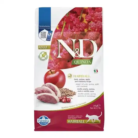 Gyors kiszállítás N&D Quinoa Cat Hairball Adult 300g