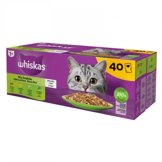 WHISKAS alutas 40-pack halas-húsos válogatás 40*85g Exkluzív ajánlat