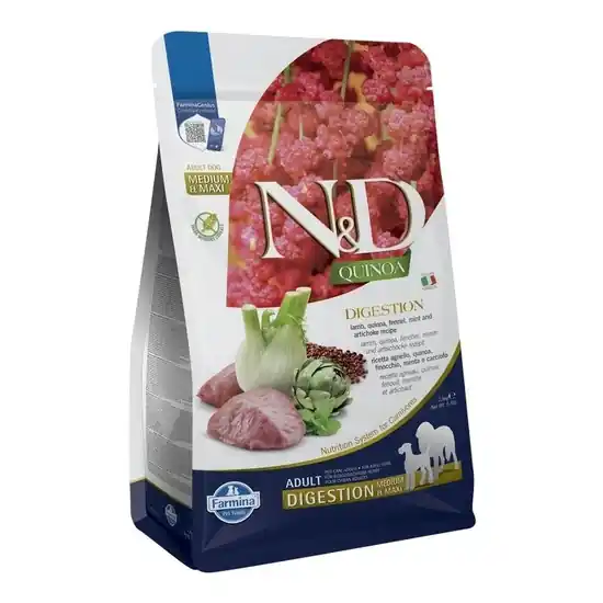 Biztonságos fizetés N&D Quinoa Dog Digestion bárány&édeskömény Adult medium&maxi