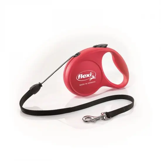 Flexi Fun 5m zsinóros automata póráz M 20kg-ig piros Azonnal elérhető