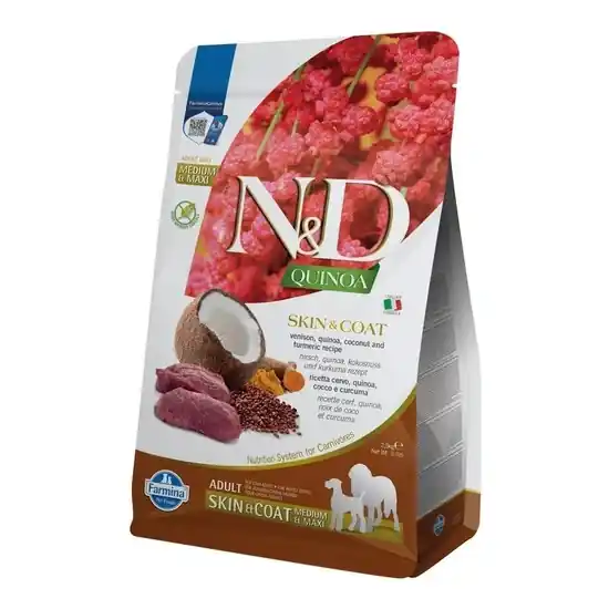 Akciós ár N&D Dog Quinoa Skin&coat vadhús 2,5kg