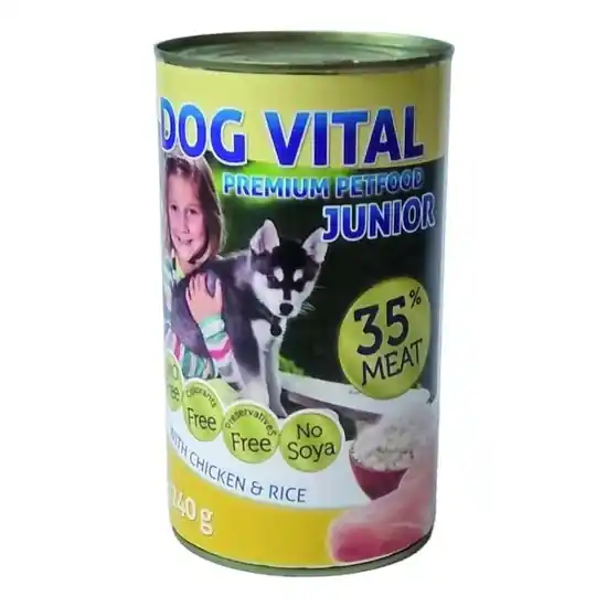Dog Vital Junior konzerv chicken & rice 1240gr Kedvezményes ár