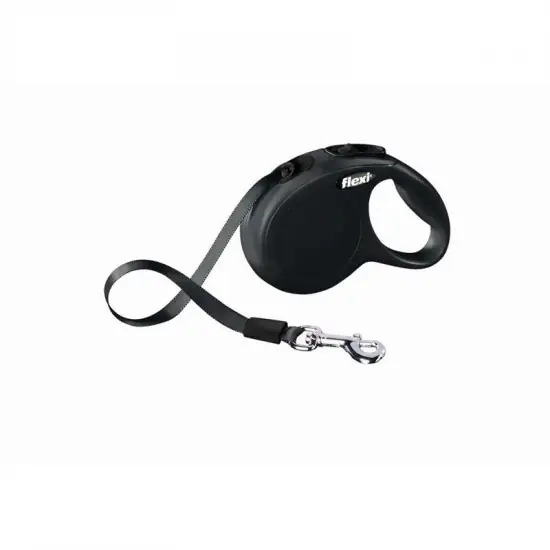 Flexi New Classic szalagos automata póráz XS 3m 12kg-ig fekete Biztonságos fizetés