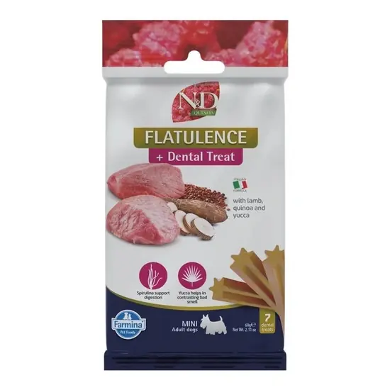 N&D Quinoa Dog Jutalomfalat Flatulence Adult Mini puffadásra 60g Legnépszerűbb