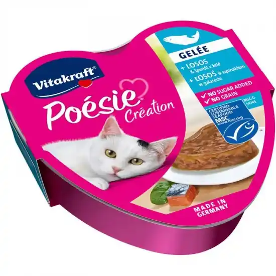 Rendeld meg most Vitakraft Poésie Macska Alutál Lazac & Spenót 85g
