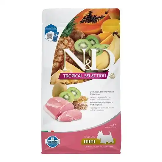 N&D Tropical Selection Dog Pork Adult Mini 1,5kg Rendeld meg most