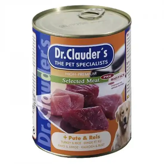 Dr.Clauders Dog Selected Meat Pulykás és rizses konzerv 400g Exkluzív ajánlat