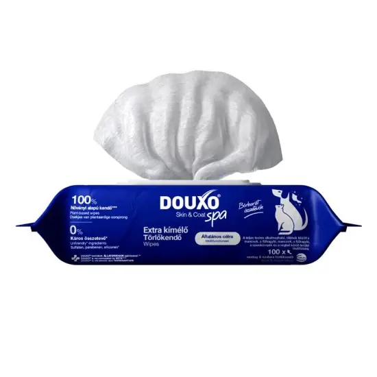 Douxo Spa Nedves törlőkendő kutyáknak és macskáknak 100db Utolsó esély