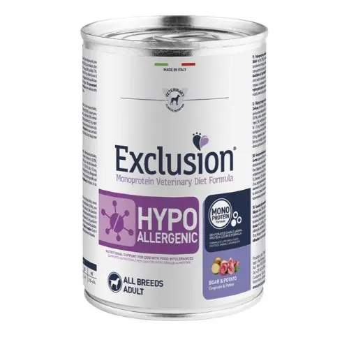 Exclusion Hypoallergenic konzerv Boar & Potato Szezonális akció