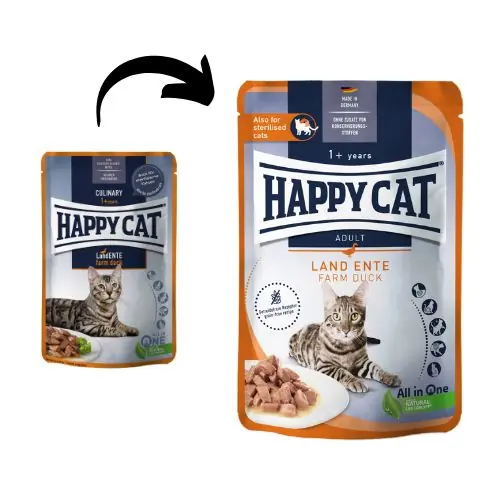 Árengedmény Happy Cat Pouch Szósz Culinary Kacsa