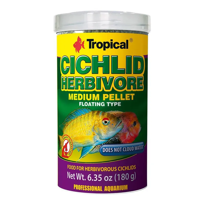 Vásárlói kedvenc Tropical Cichlid Herbivore Medium Pellet 500 ml, dobozos