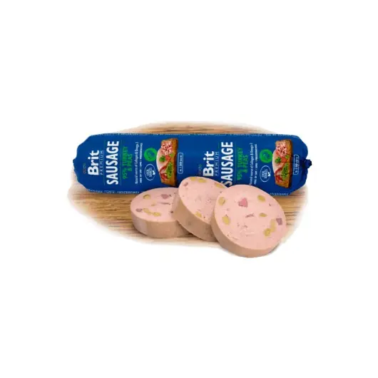 Árcsökkenés Brit Premium Sausage Turkey & Pea kutyaszalámi 800 g