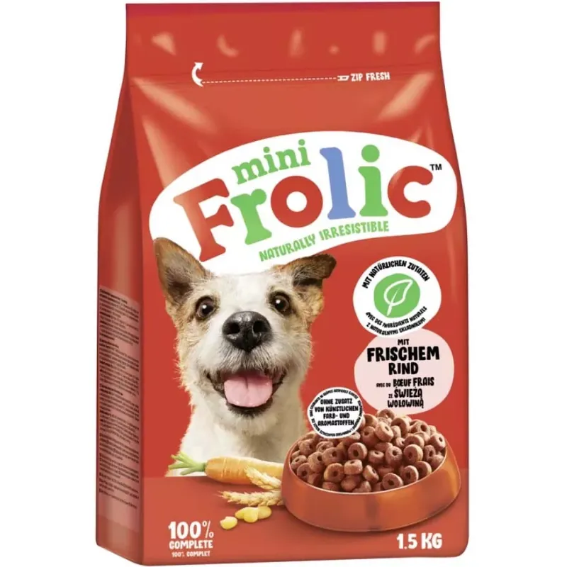 FROLIC mini száraz kutyaeledel marha 1,5kg Legjobb ár