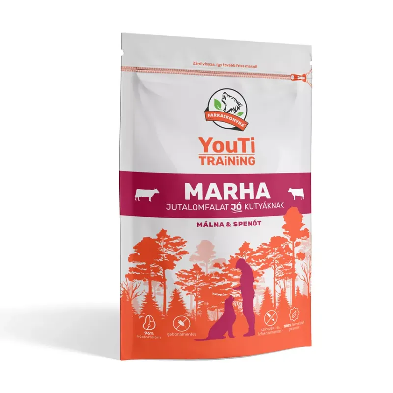 Youti kutya tréningfalat marha&málna 100g Végkiárusítás