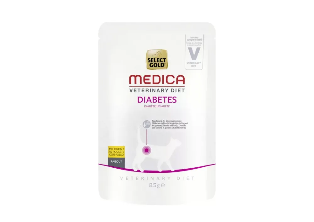 Select Gold Medica macska tasak diabétesz csirke 24x85g Szezonális akció