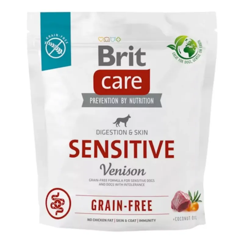 Kedvezmény Brit Care Grain-Free száraz kutyaeledel sensitive szarvas 1kg