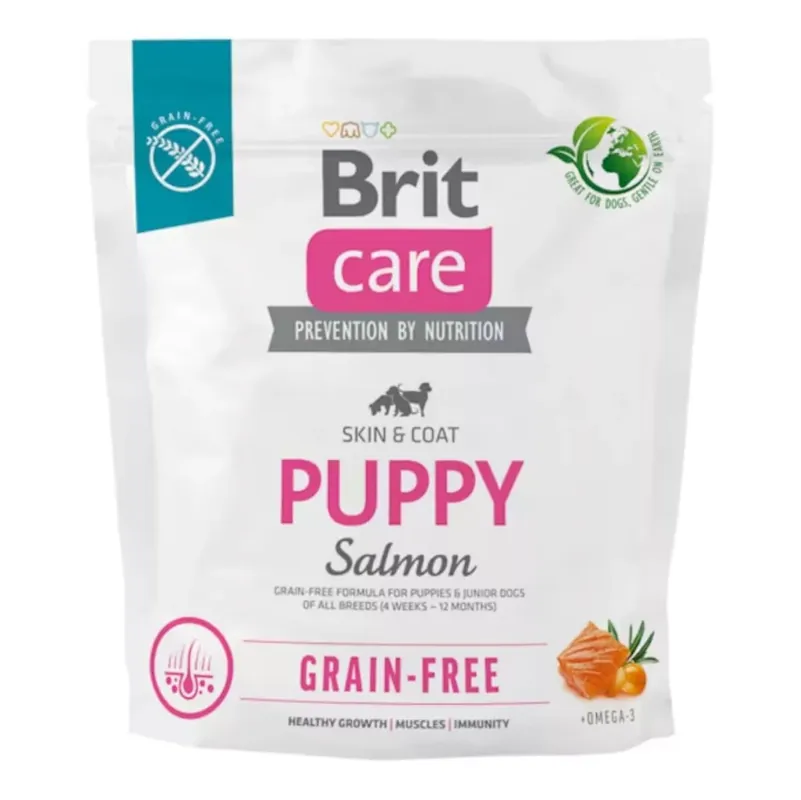 Legkelendőbb Brit Care Grain-Free száraz kutyaeledel puppy lazac&burgonya 1kg