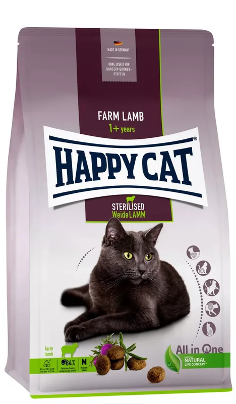 Kihagyhatatlan ajánlat Happy Cat adult steril száraz macskaeledel bárány 10kg