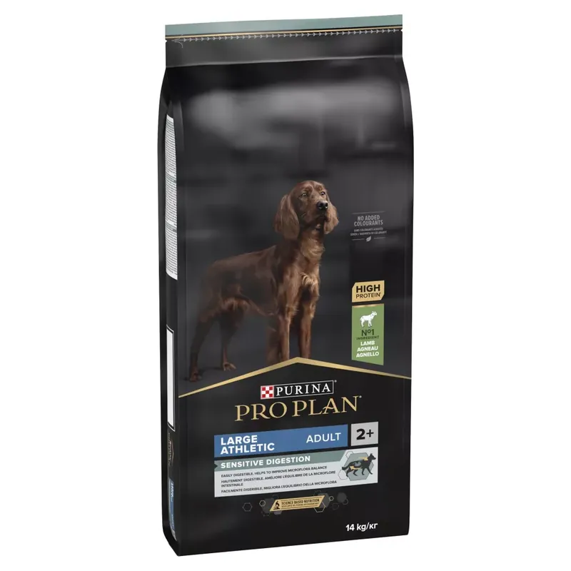 Végkiárusítás Pro Plan Large Athletic Adult Sensitive Digestion bárányban gazdag száraz kutyaeledel 14kg