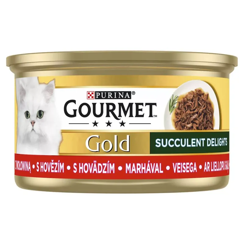 Gourmet Gold Succulent Delights macska konzerv marha 12x85g Kihagyhatatlan ajánlat