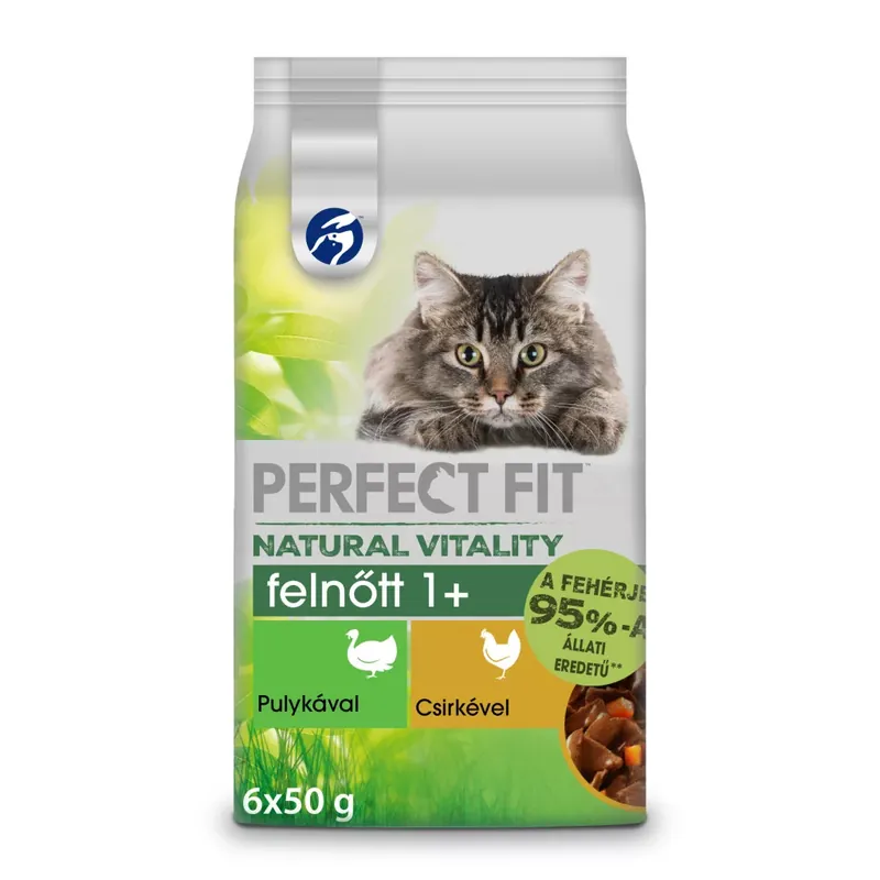 Perfect Fit Natural Vitality macska tasak MP csirke&pulyka 6x50g Azonnali szállítás