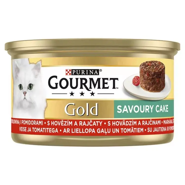 Gourmet Gold macska konzerv savoury marha és paradicsom 12x85g Gyors kiszállítás