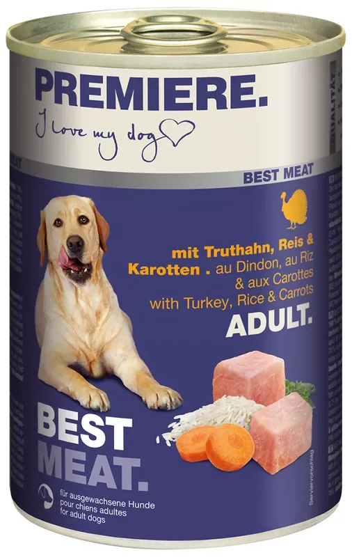Premiere Best Meat kutya konzerv adult pulyka&zöldség 6x400g Olcsóbb