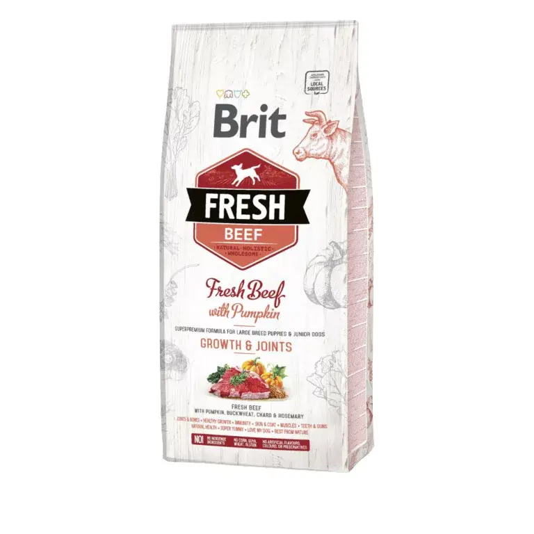 Brit Fresh Large Breed száraz kutyaeledel puppy marha 2,5kg Azonnali szállítás