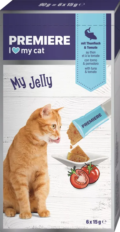 Premiere My Jelly macska jutalomfalat tonhal & paradicsom 6x10g Népszerű