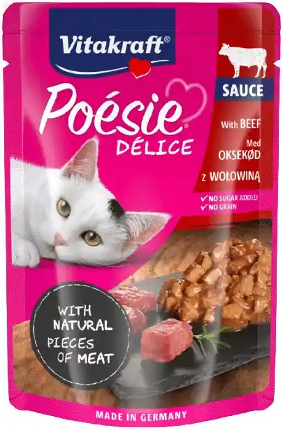 Árcsökkenés Vitakraft Poésie macska tasak adult marha szósz 23x85g