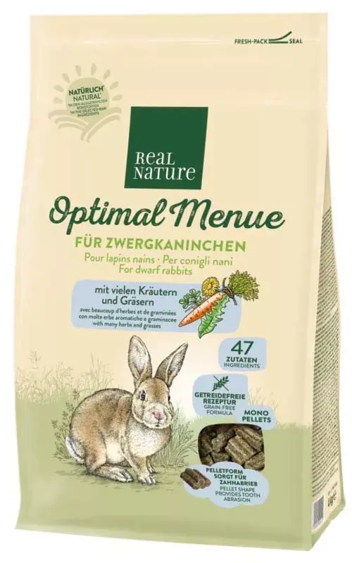 Olcsóbb Real Nature törpenyúl eleség gyógynövénnyel 4kg