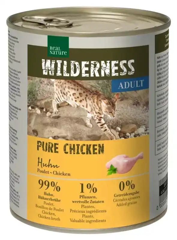 Real Nature Wilderness Pure Chicken macska konzerv adult csirke 800g Outlet
