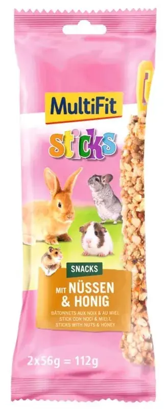 Szuper akció MultiFit rúd rágcsálónak mogyoró & méz 2 db
