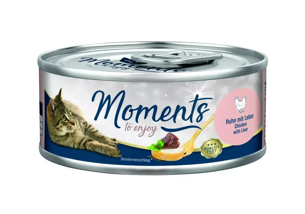 Moments macska konzerv adult csirke&máj 12x70g Szuper akció