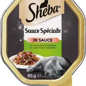 Kihagyhatatlan ajánlat Sheba Sauce Spéciale macska tálka nyúl&zöldség 22x85g