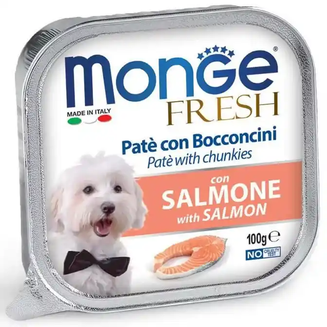 MONGE Fresh kutya tálka adult lazac 32x100g Kedvezmény